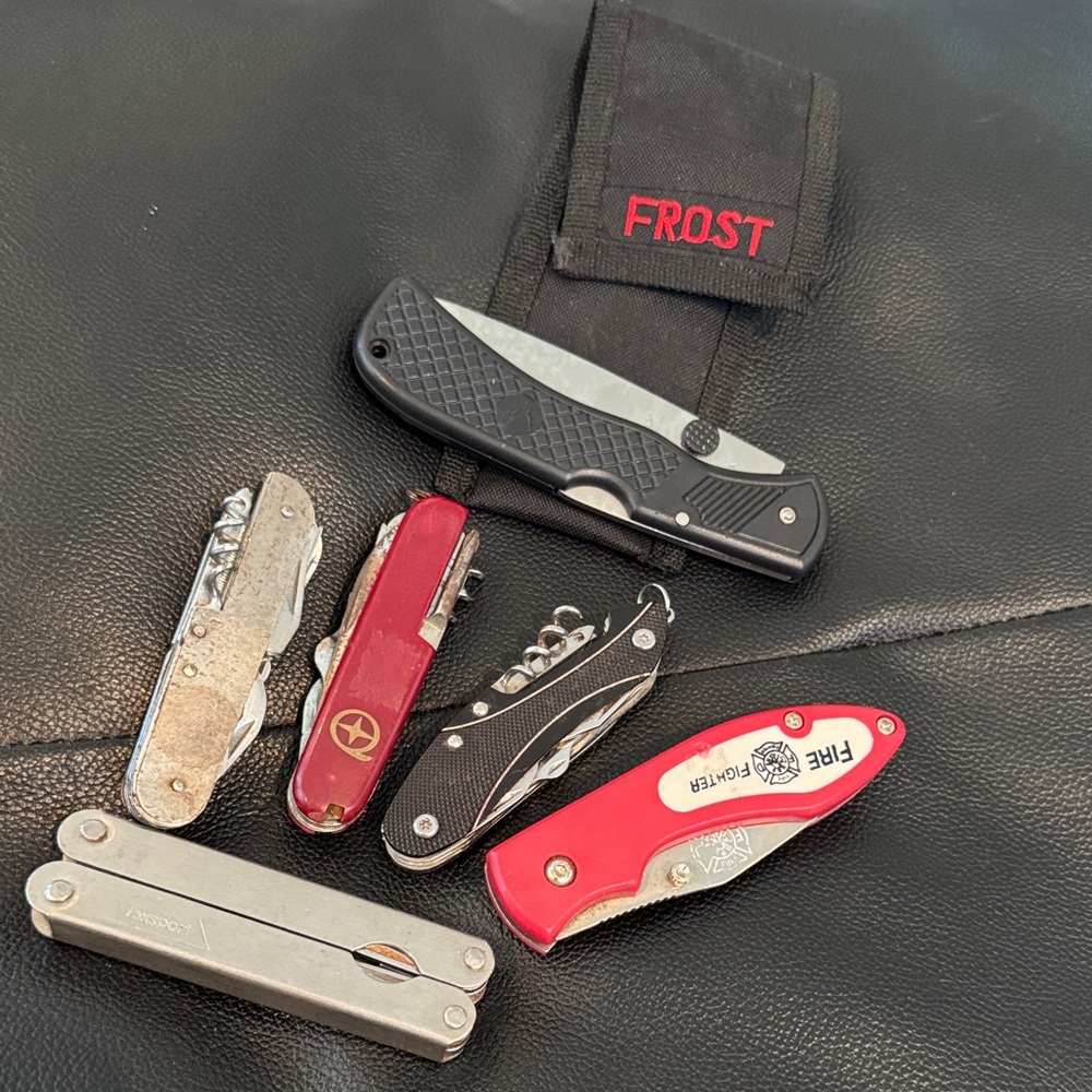 6 pc Multitool Assorted brands, conditions & styles plus one Case